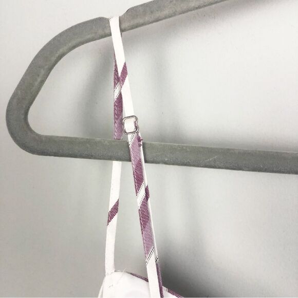 EXPRESS | Purple & White Striped Cut Out Midi Length Dress Women’s Size 18 - Picture 11 of 15